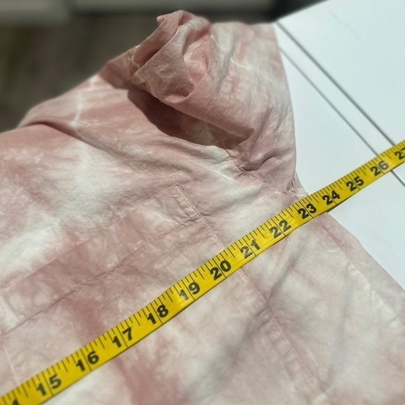 Zara Women’s Tie Dye Oversized Long-Sleeve Button Down Shirt Pink & White S - Picture 9 of 11